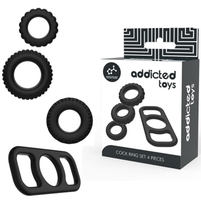 KIT ANEL PENIANO COCK RING SET 4 PIECES