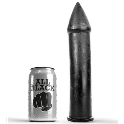 DILDO ANAL PONTIAGUDO ALL BLACK (24cm)