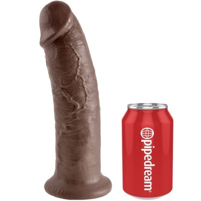 KING COCK Dildo Castanho super realista 25cm