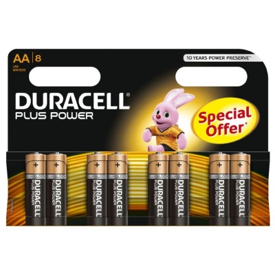 DURACELL PLUS POWER BATTERY AA LR6 8 UNIDADES