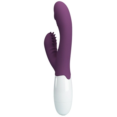 BUTTERFLY KISS VIBRADOR DE COELHO E ESTIMULADOR DE PONTO G ROXO