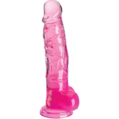 CLEAR - PÊNIS REALISTA COM BOLAS 16,5 CM ROSA