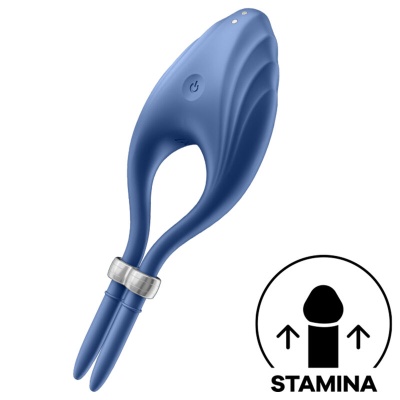 ANEL PENIANO VIBRADOR SATISFYER DUELIST (AZUL)