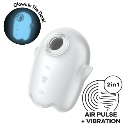 GLOWING GHOST AIR PULSE & VIBRADOR BRANCO GLOWING GHOST AIR PULSE & VIBRADOR BRANCO