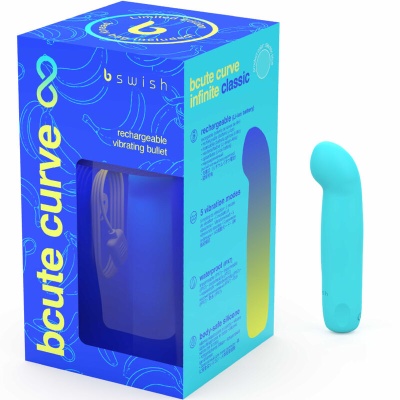 BCUTE CURVE INFINITE CLASSIC LIMITED EDITION SILICONE RECHARGEABLE VIBRADORES ELECTRIC BLUE
