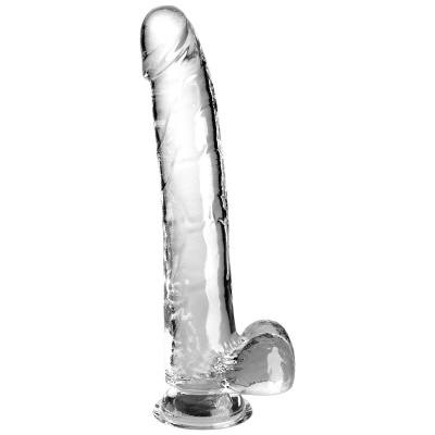 CLEAR - DILDO COM TESTÍCULOS 24,8 CM TRANSPARENTE