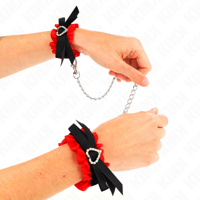 ALGEMAS ELÁSTICAS DE RENDA DETALHES DE CORAÇÃO VERMELHO AJUSTÁVEIS 22-35 CM ALGEMAS ELÁSTICAS DE RENDA DETALHES DE CORAÇÃO VERMELHO AJUSTÁVEIS 22-35 CM