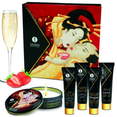 KIT SHUNGA NUGHTY GEISHA (ESPUMANTE DE MORANGO)