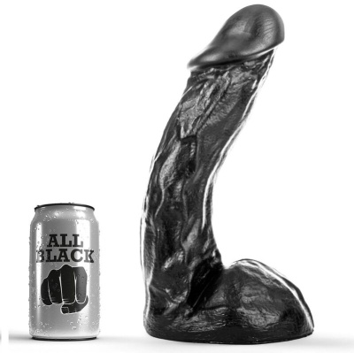 DILDO ANAL DONG REALISTA CURVO ALL BLACK (28cm)