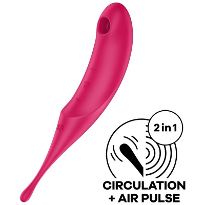 ESTIMULADOR E VIBRADOR SATISFYER TWIRLING PRO (VERMELHO) ESTIMULADOR E VIBRADOR SATISFYER TWIRLING PRO (VERMELHO)
