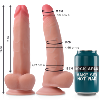 DILDO LEOPARDO de densidade dupla ROCKARMY 23 CM