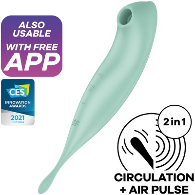 SATISFYER VIBRADOR TWIRLING PRO+ VERDE