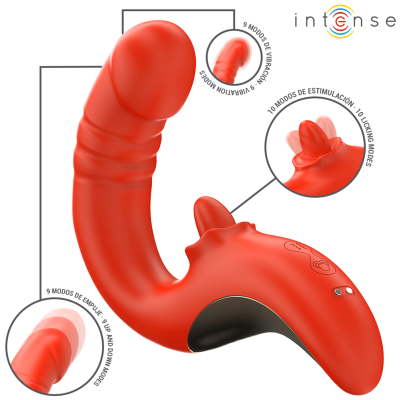 INTENSE - VIBRADOR E ESTIMULADOR PAULINA EM FORMA DE U VERMELHO INTENSE - VIBRADOR E ESTIMULADOR PAULINA EM FORMA DE U VERMELHO