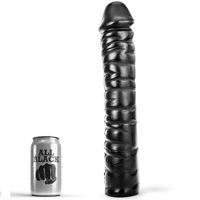 DILDO ANAL ALL BLACK NO BALLS (38cm)