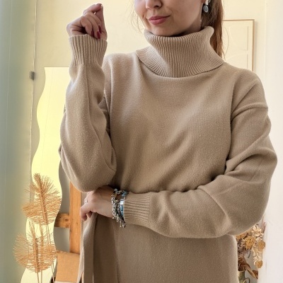 Vestido Gola e cinto