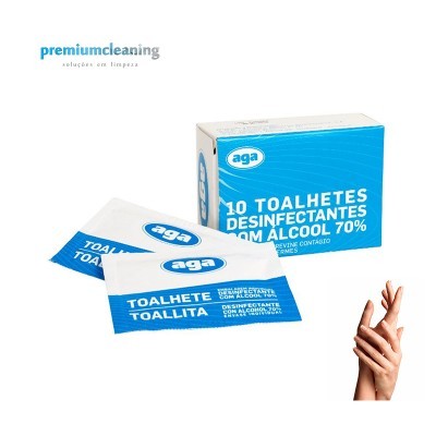 Toalhetes Desinfetantes de mãos 70% Alcool / avulso