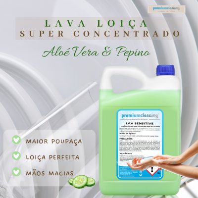 Lava Loiça Sensitive Ultra Concentrado Aloé Vera & Pepino 5L