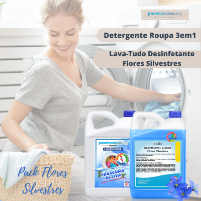 Pack Flores Silvestres #Detergente Roupa & lava-Tudo Desinfetante
