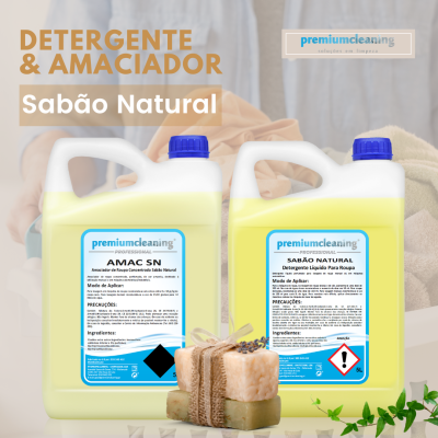 Pack Detergente+Amaciador 5L SABÃO NATURAL