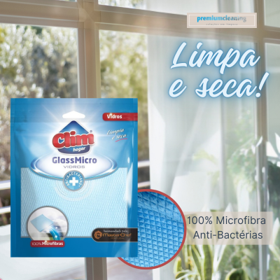 Pano Vidros 100% microfibra antibactérias Pano Vidros 100% microfibra antibactérias