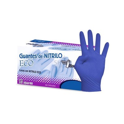 Cx.100 Luvas Descartaveis NITRILO AZUL sem pó - TAM.S