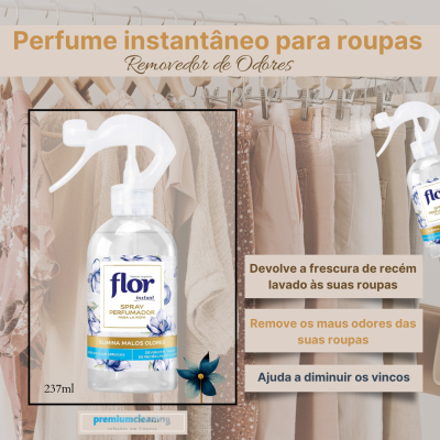 Perfume instantâneo para roupas - Removedor de Odores 237ml FLOR