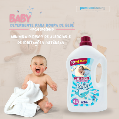 BABY Detergente Hipoalergénico Concentrado 44D Roupa Bebé