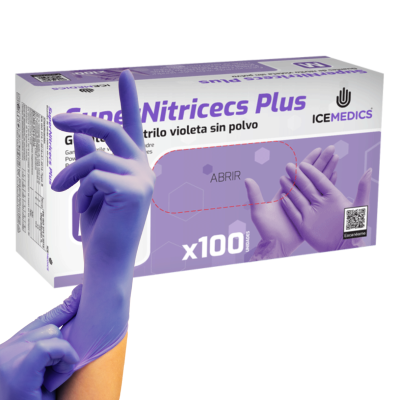 Cx.100 Luvas Descartaveis NITRILO VIOLETA sem pó - TAM. XL