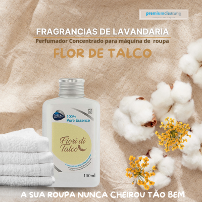 Flor de Talco 100ml Fragrância de lavandaria concentrada para máquina de roupa
