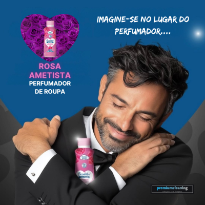 Rosa Ametista 250ml |Fragrância de lavandaria para máquina de roupa