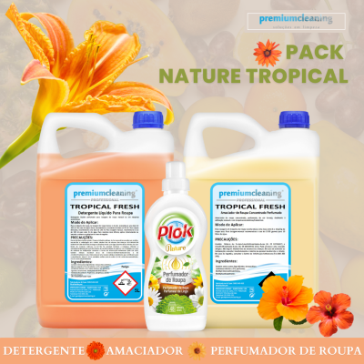 Pack Nature Tropical  Detergente Amaciador e Perfumador de Roupa