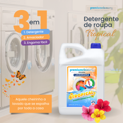 Detergente Amaciador & Engoma Fácil 3 em 1 TROPICAL 5L
