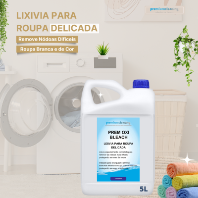 Lixivia para roupa delicada 5L Roupa branca e de cor PREMOXI-BLEACH