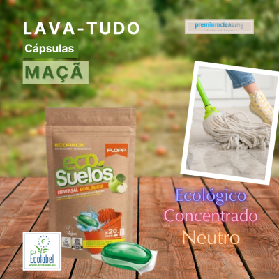 Lava Tudo Maçã em Cápsulas |Ecológico |Concentrado 20 caps. FLOPP Lava Tudo Maçã em Cápsulas |Ecológico |Concentrado 20 caps. FLOPP