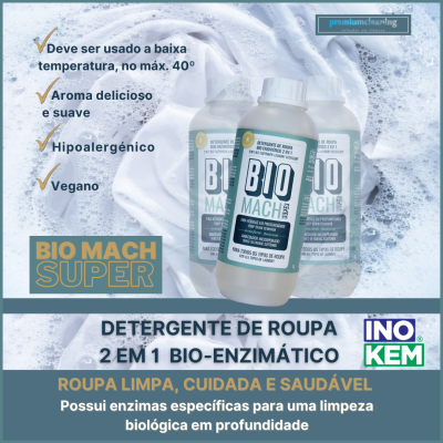 BIOMACH SUPER Original 2 em 1  Detergente de roupa Bio-Enzimático INOKEM