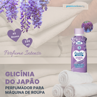 Glicínia do Japão 250ml |Fragrância de lavandaria para máquina de roupa