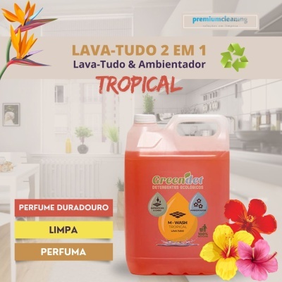 Lava Tudo 2em1 Ecológico Tropical 5L |Lava-Tudo Ambientador