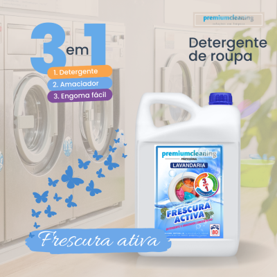 Detergente Amaciador & Engoma Fácil 3 em 1 FRESCURA ATIVA 5L