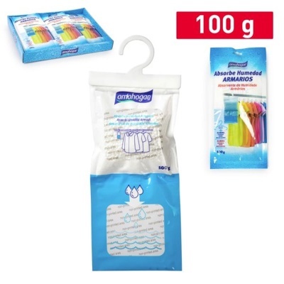 Absorvente de humidade para armários Amphosoga 100g em embalagem com gancho