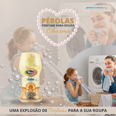 PÉROLAS DE PERFUME PARA ROUPA CHARME / FLOR DE BAUNILHA 200GR