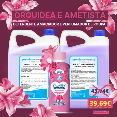 Pack Ametista & Orquidea |Detergente Amaciador & Perfumador de Roupa