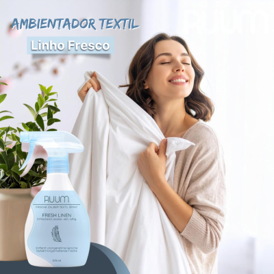 Pack 2 Ambientador Têxtil Spray 370ml |FLOR DE ALGODÃO |LINHO FRESCO Pack 2 Ambientador Têxtil Spray 370ml |FLOR DE ALGODÃO |LINHO FRESCO