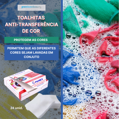 TOALHITAS ANTI-TRANSFERÊNCIA COR 24 UNID.