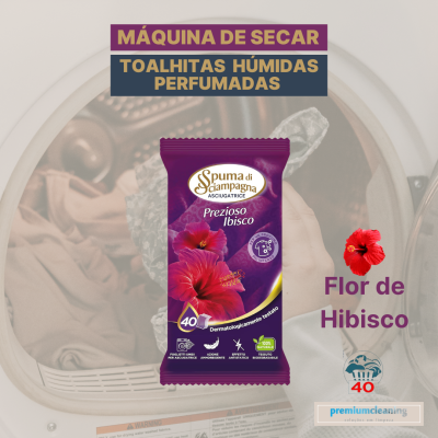Toalhitas Húmidas Máquina de Secar FLOR HIBISCO 40Fls