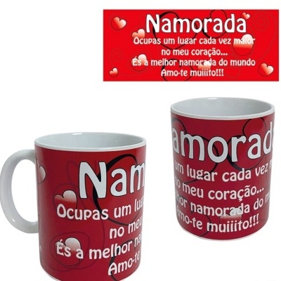 Caneca Vermelha Namorada