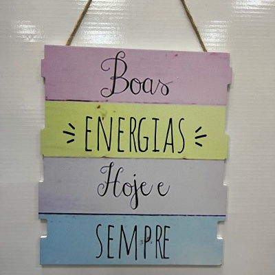 Placa Parede Boas Energias ...