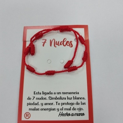 Pulseira Vermelha de 7 Nós