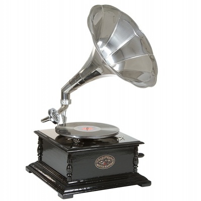 GRAFONOLA QUADRADA NIQUELADO