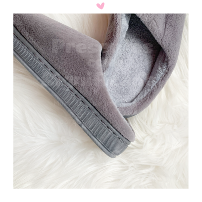 Chinelos de senhora cinzentos personalizados (ultra acolchoados - sola borracha alta)