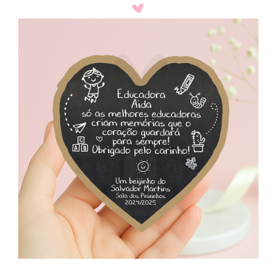 Íman coração 10cm - Design escolar